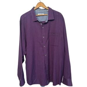 Tommy Bahama Men’s Purple Speckled Long Sleeve Button Down Shirt Size XXL